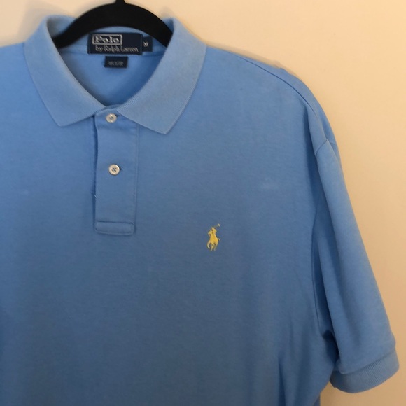 Polo Ralph Lauren Other - Polo by Ralph Lauren Lt Blue Yellow Pony Size M